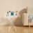 Folding Acrylic Tray Table, Modern Clear Side Table