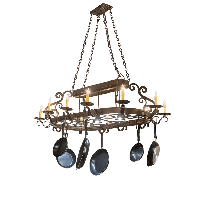 63" Long Neo 15 Light Pot Rack