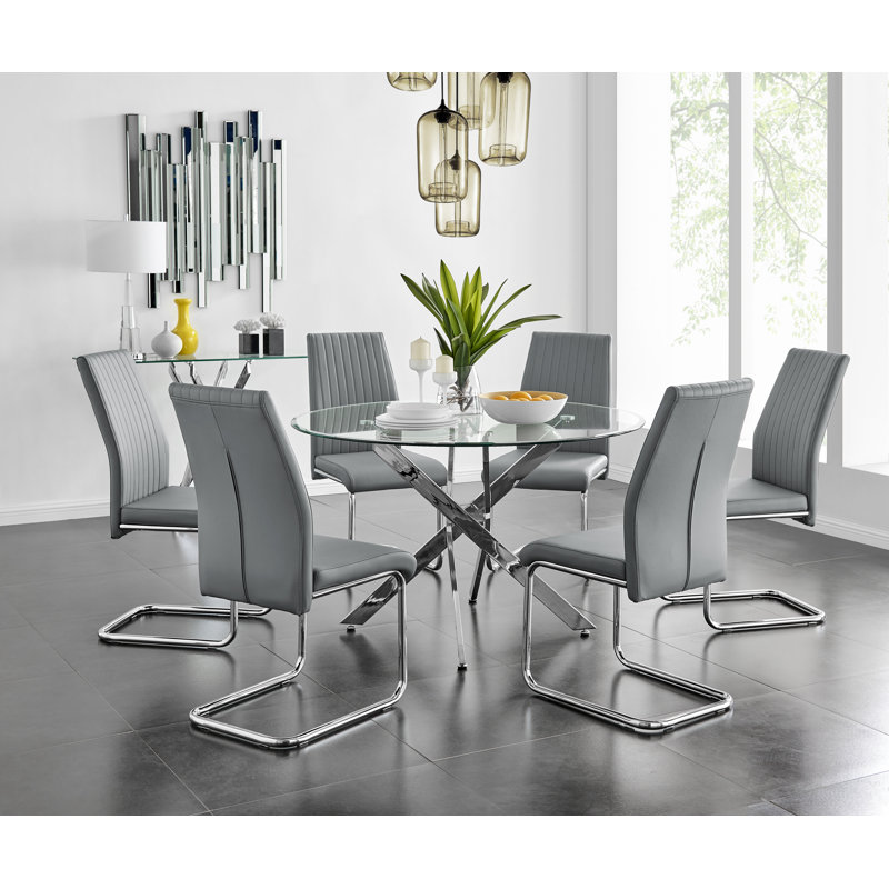 Ensemble repas pour 6 personnes, gris
