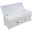 Banc de rangement rustique avec portes à volets, coussin amovible et compartiments cachés pour une utilisation polyvalente à la maison-479247115