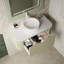 Meuble-lavabo flottant - vasque en céramique blanche, plateau en marbre et armoire à rayures 3D, sans robinet-166730116-166730118