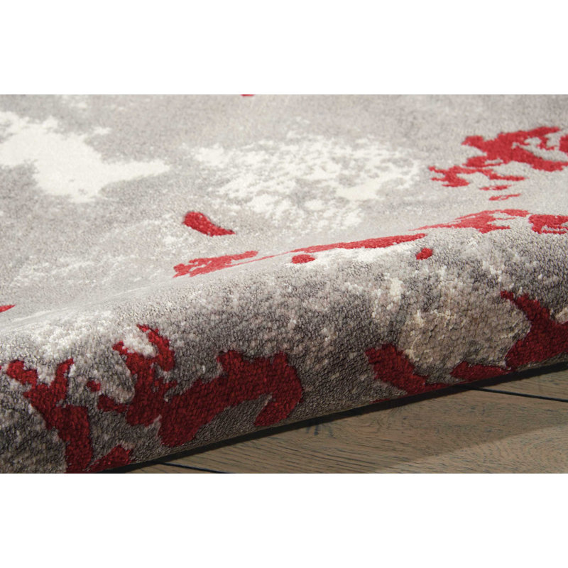 Haseltine Wool Abstract Indoor Rug, Rectangle 7'9" x 9'9"