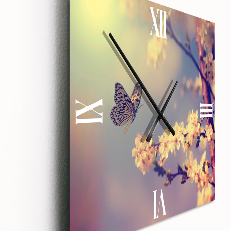 Horloge murale vintage papillon, Moyen