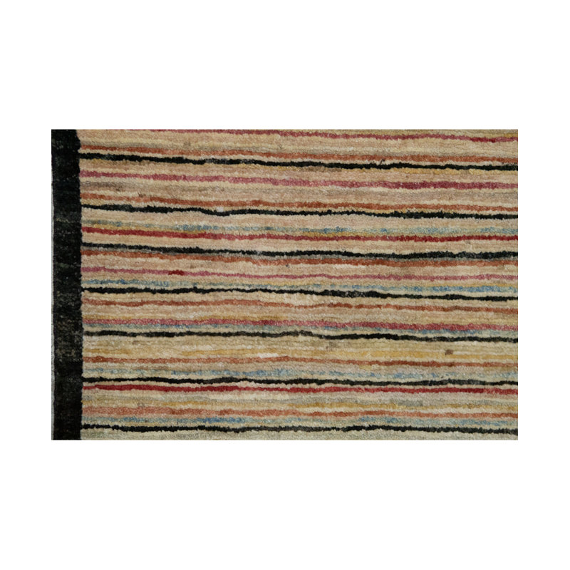 Hand Woven Wool Striped Area Rug