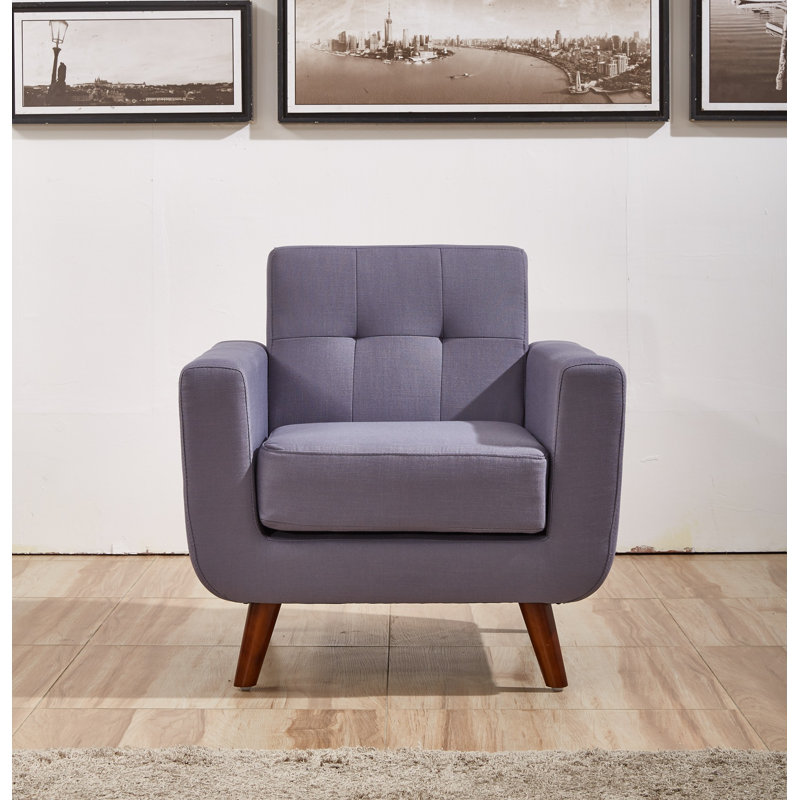 Zohaib Upholstered Accent Chair, Taupe Gray