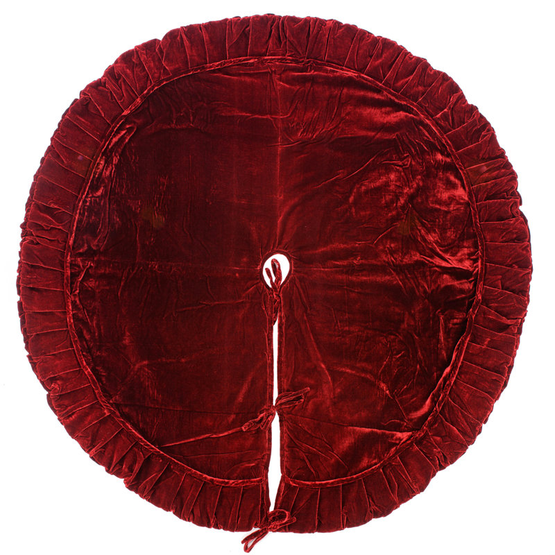 Plush Treeskirt, 60" W, Wine
