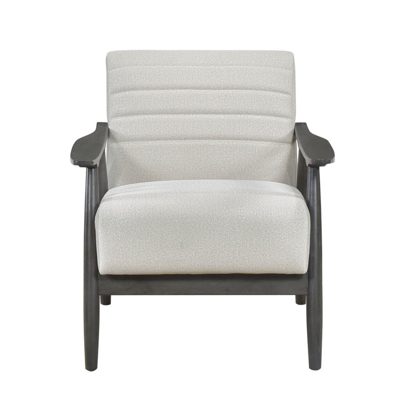 Fauteuil long en velours 31,5 po Longbons, Velours blanc