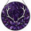 12"H Antler Leaves Stained Glass Window Panel-79085401