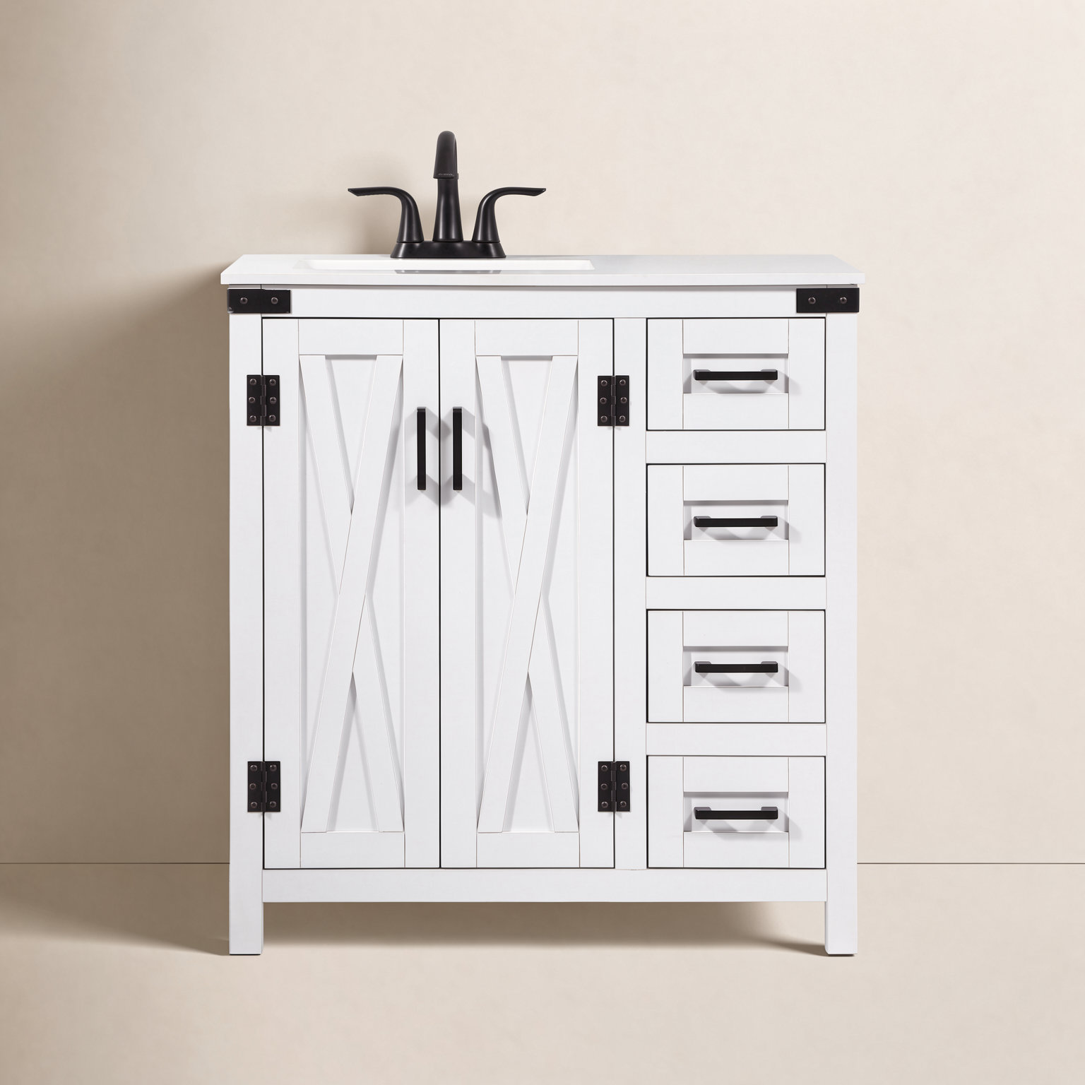 Slayton 32'' Single Bathroom Vanity, White
