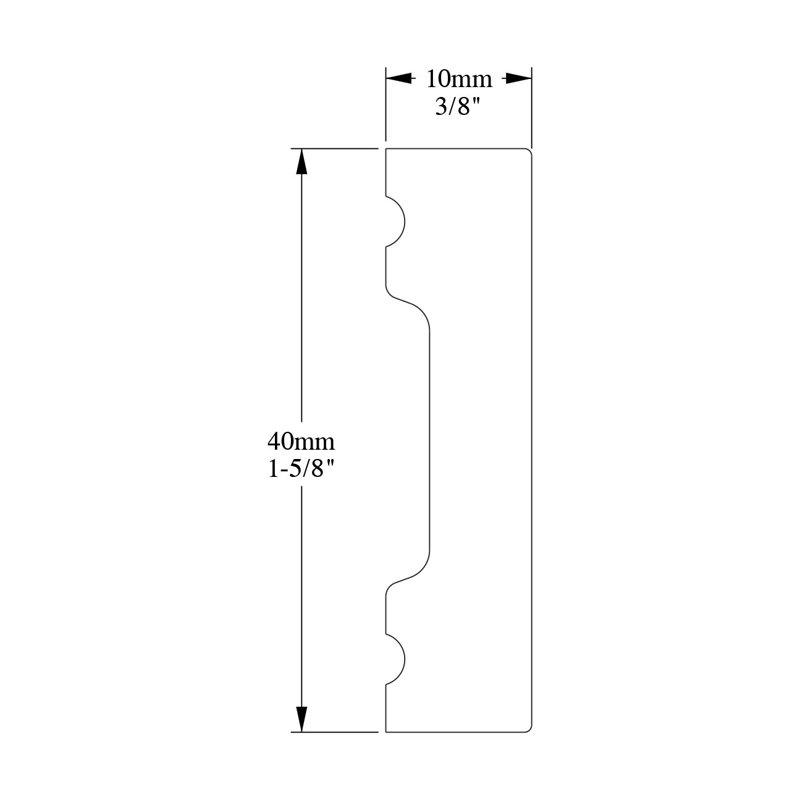 3/8 in D x 1-5/8 in W x 78-3/4 in L Primed White High Impact Polystyrene Baseboard Moulding