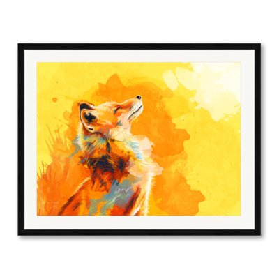 «Blissful Light» - Portrait de renard par Flo Meylan - impression encadrée