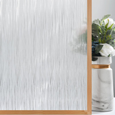 Frosted Window Privacy Film Non Adhesive Window Cling Removable Glass Covering Clear Water Opaque Window Film For Home Anti UV