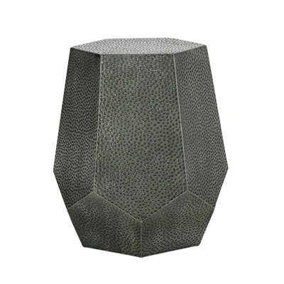 METAL HAMMERED END TABLE