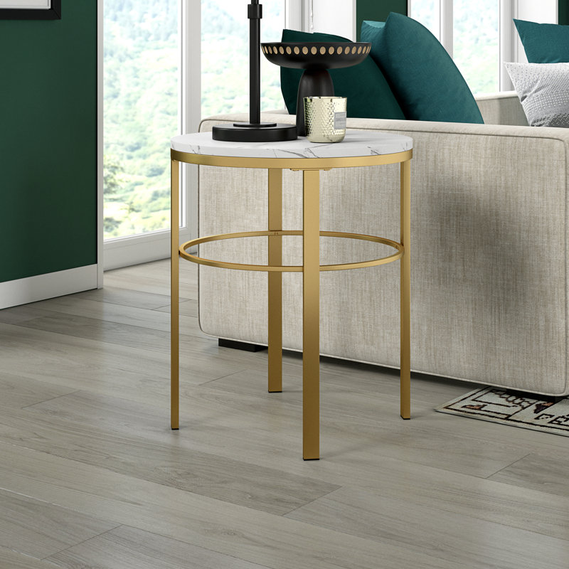 Cineraria End Table, Brass