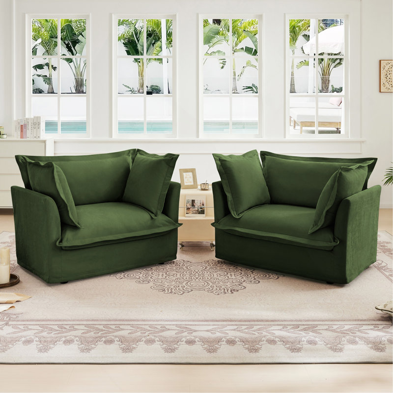Ensemble de 2 fauteuils avec housse