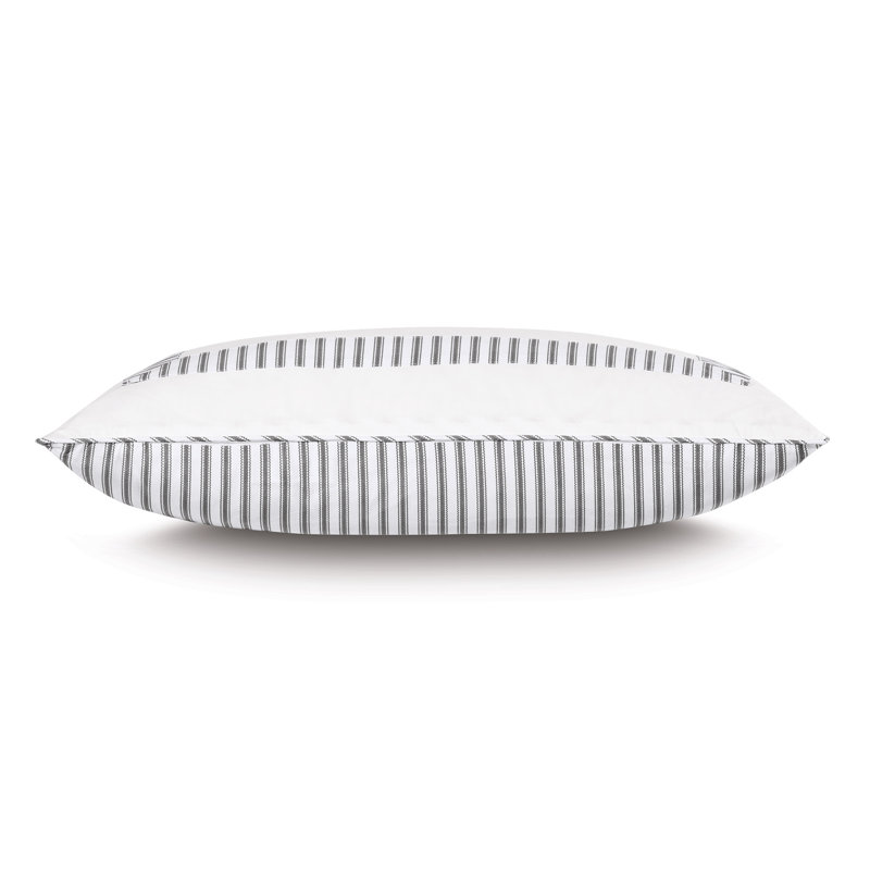 Blass Ticking Lumbar Pillow Cover & Insert, Black
