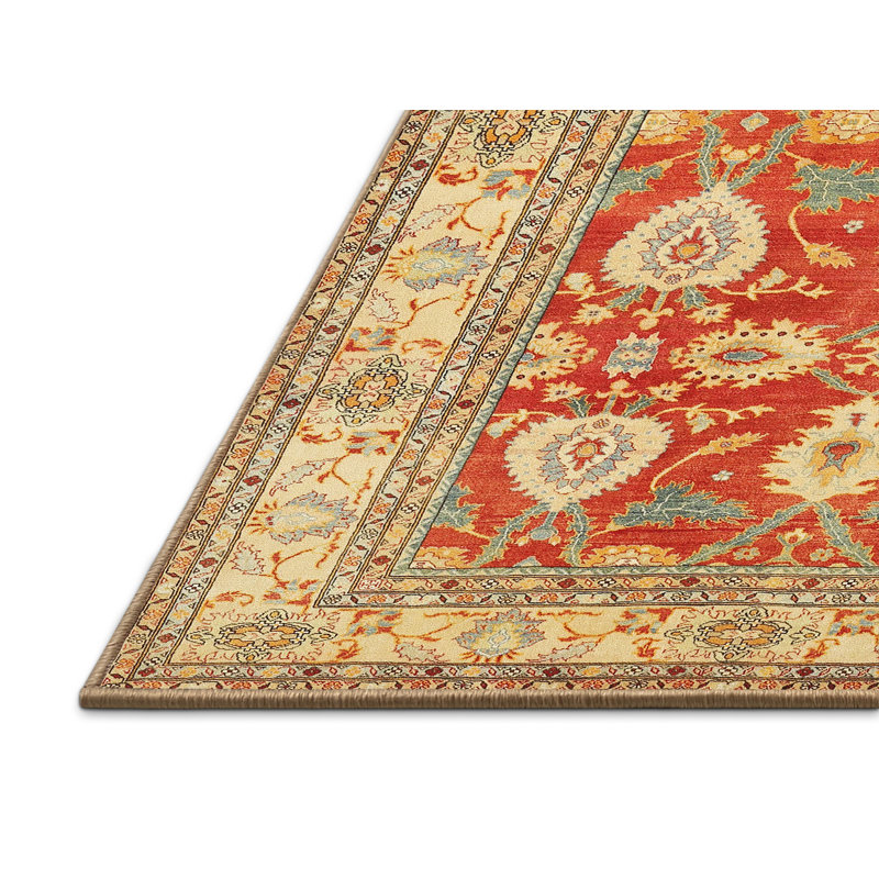 Sena Wool Floral Indoor Rug, Rectangle 5' x 8'