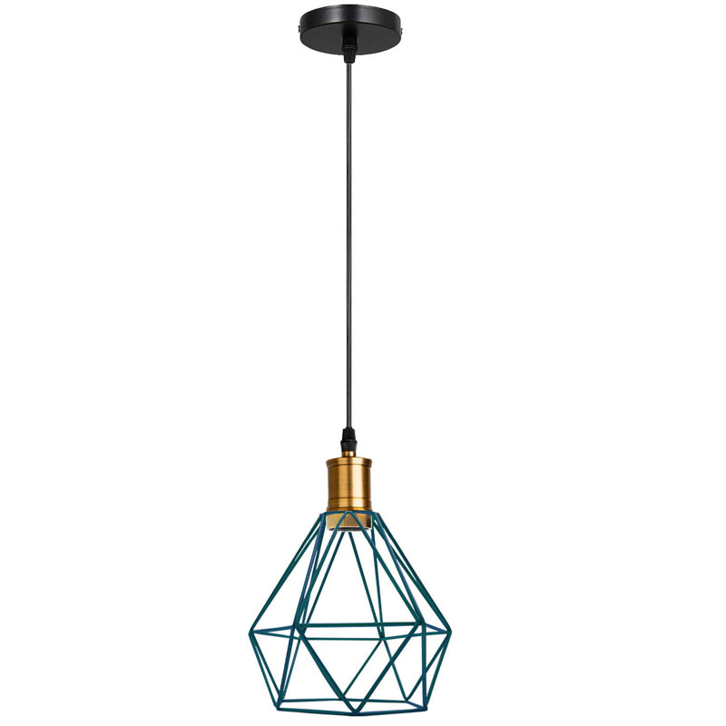 Braylene 1 - Light Black/Gold Single Pendant, Blue