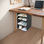 Armoire de rangement sous le bureau avec 3 tablettes réglables, organisateur en fer à 4 niveaux pour le bureau à domicile, le poste de travail ou le bureau de jeu - peut supporter jusqu'à 20 lb par tablette