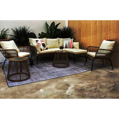 Porterville 6 - Person Patio Conversation Set with Cushions