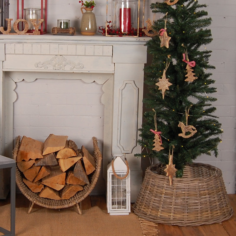 Jupe d’arbre en rotin, Brun naturel