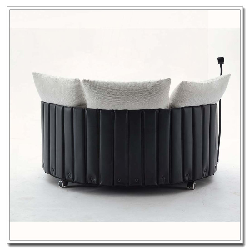 52.75'' Oversized Round Swivel Chair,360° Swivel Chair, Gray