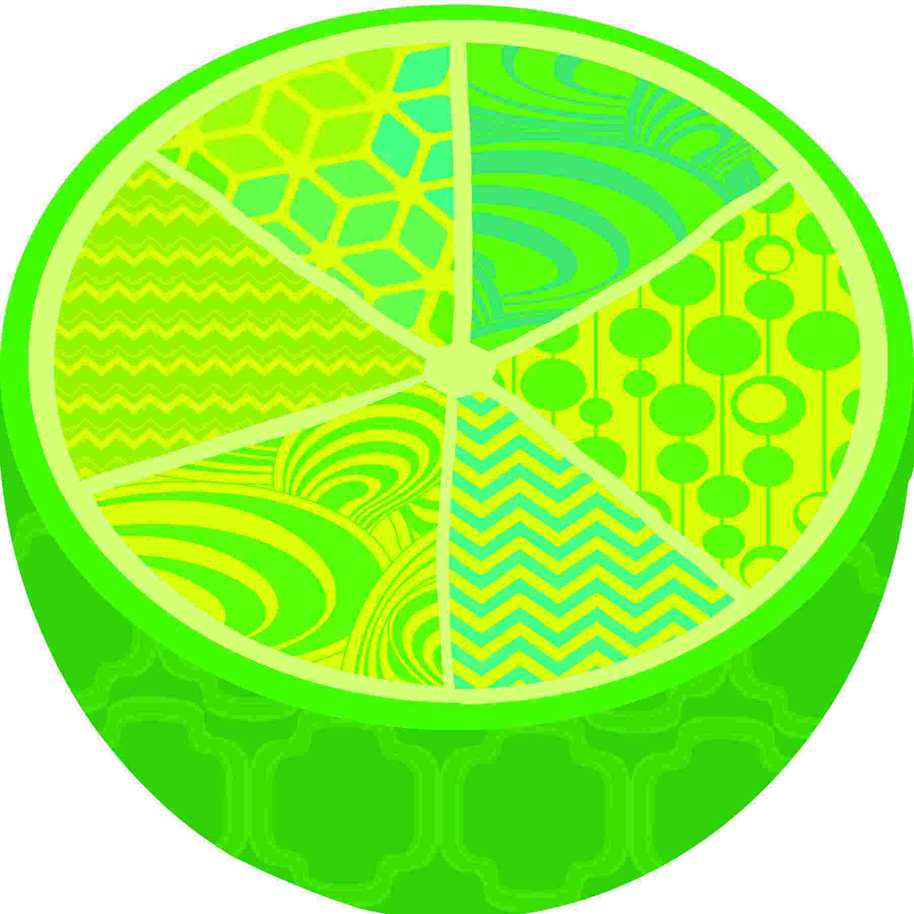 Gracie Oaks Lime Shape - Wrapped Canvas Graphic Art | Wayfair
