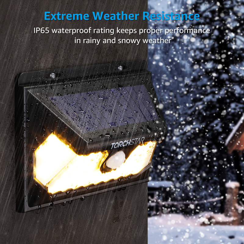 Modern White Solar Powered LED Outdoor Security Lights