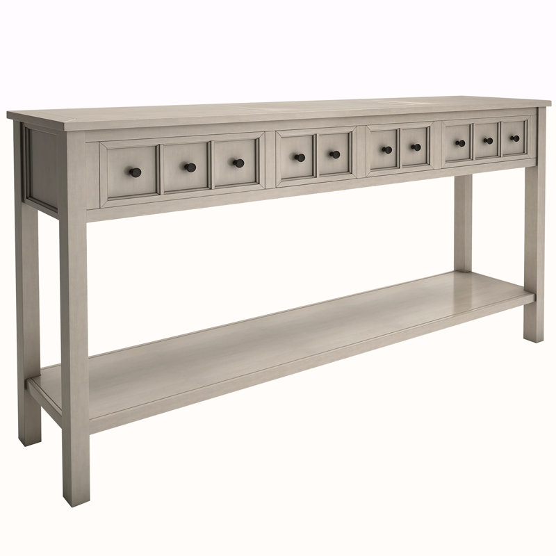Rustic Entryway Console Table, Gray Wash