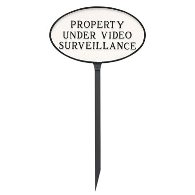 Property Under Video Surveillance Statement Garden Sign