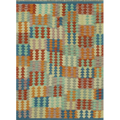 Tapis orange Caedan-Jay Kilim Madiana