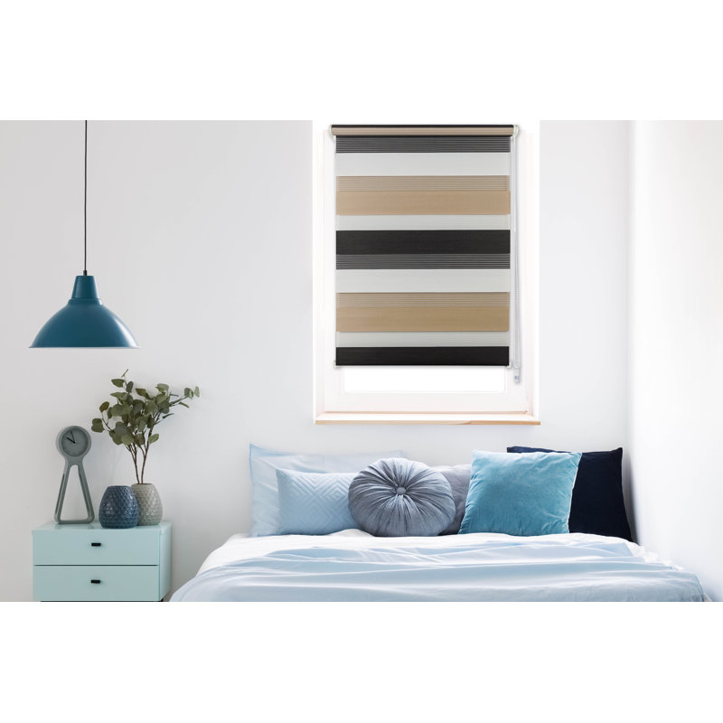 Fit-ball Room Darkening Roll-Up Blind, 160cm L x 100cm W, Cappuccino/Mocha