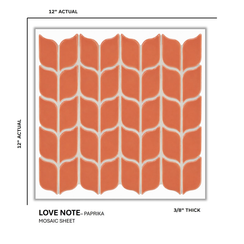 Love Note Leaf Mosaic, Paprika