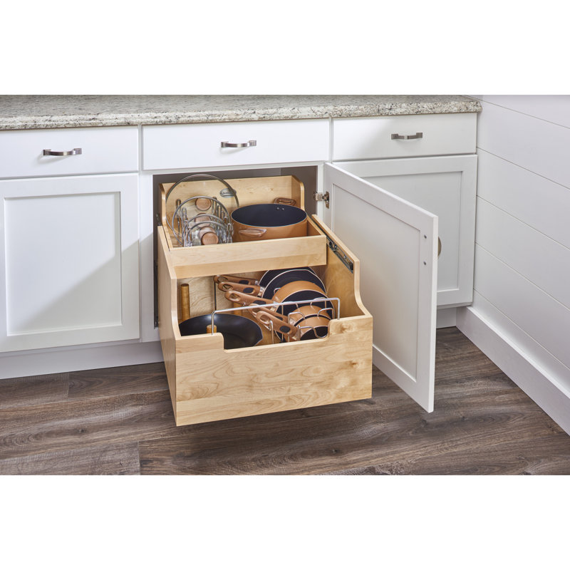 Armoire de cuisine en bois à fermeture en douceur, L 20,5 po