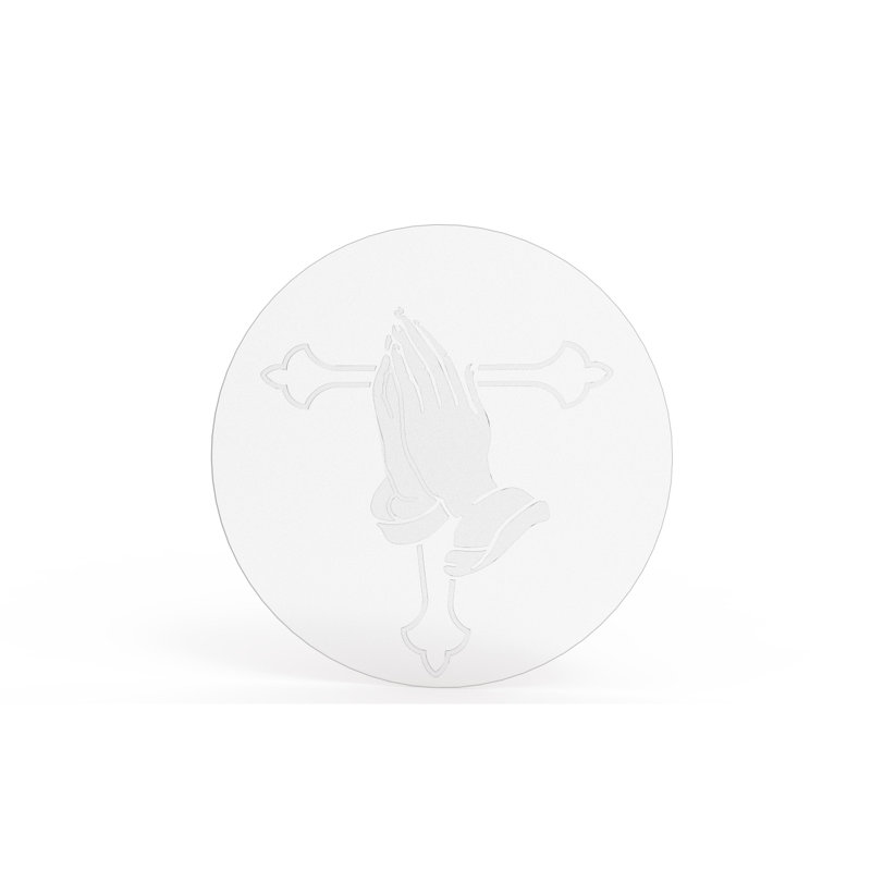 Praying Hands with Cross Logo Sign Wall Mount