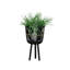 Ensemble de 3 jardinières en bambou noir avec pieds sur pieds pour plantes d'intérieur et d'extérieur | Idée de cadeau
