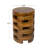 Solid Wood Layered Drum Accent End Table