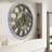 Wall Clock 24" Round Oversized for Living Room decor with Real Moving Gears America Collection-73808852