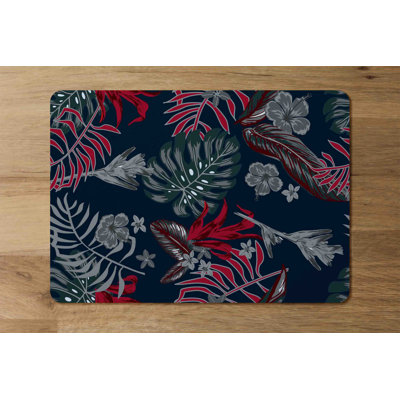 Wolcott Polyester, Wood Floral Rectangle Placemat
