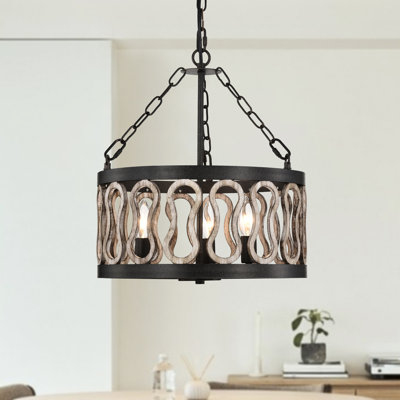 Luminaire suspendu tambour 3 lumières