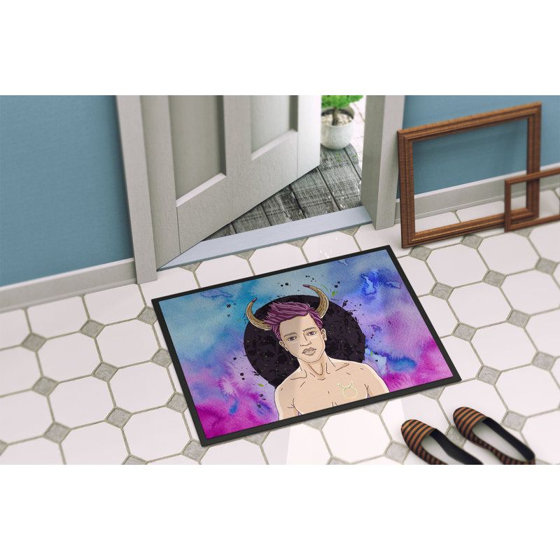 Enseigne zodiac 36 po x 24 po tapis de porte extérieur antidérapant