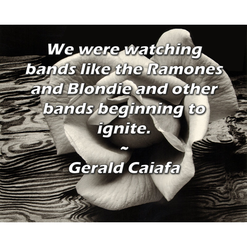 Toile tendue de la galerie ArtsyQuotes par Gerald Caiafa: «Nous regardions des groupes comme les Ramones et Blondie et d'autres groupes commencer à s'enflammer.