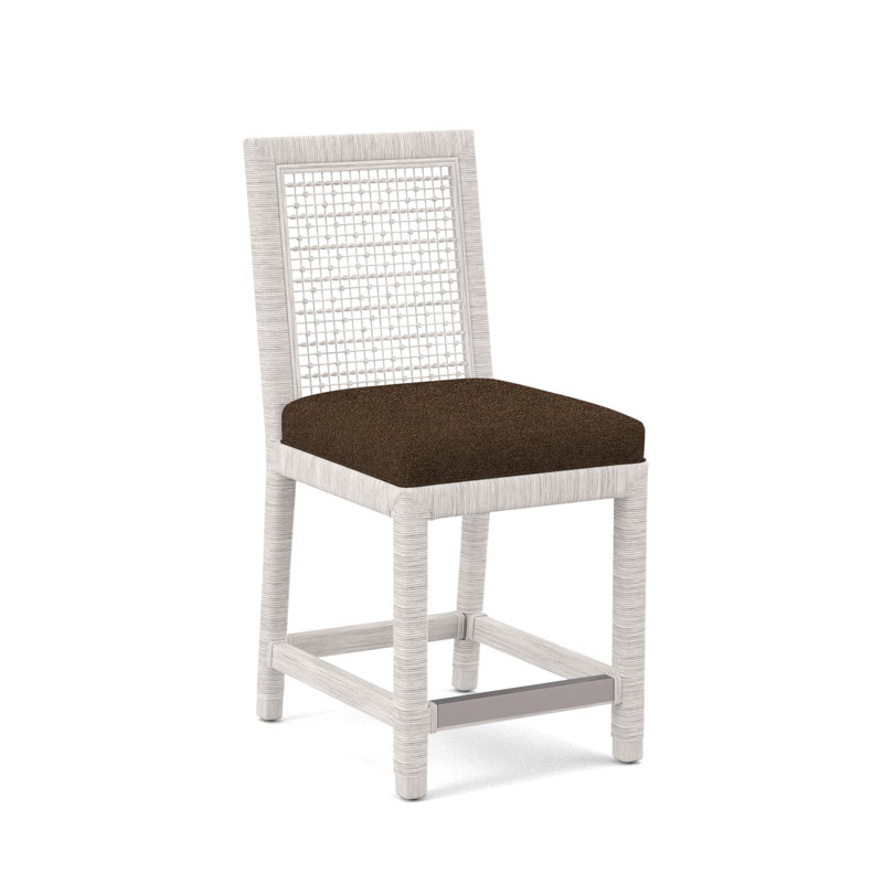 Pine Isle 24" Counter Stool, Elite Chocolate, Antique Frost White