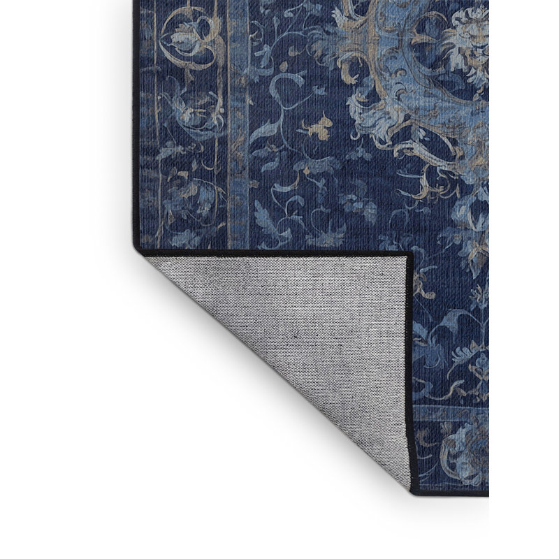 Tapis gris lavable à la machine, Rectangle 7 pi x 9 pi