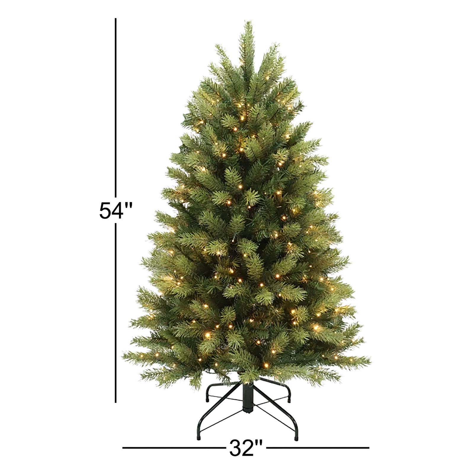 Pre-Lit Pine Christmas Tree, 4.5' H