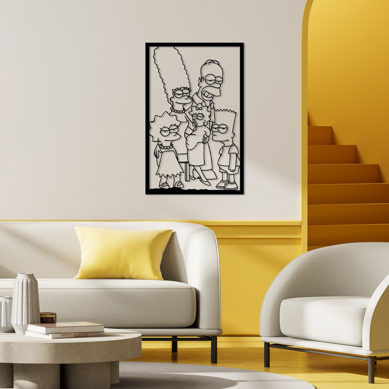 Élégant accessoire mural décoratif en métal, noir, 15,7 po x 24,4 po | Fabrication 100% métal, épaisseur: 0,06 po | Conception durable et élégante, parfaite pour la décoration intérieure et les intérieurs modernes