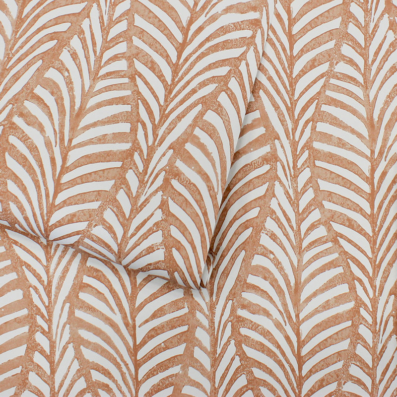Philpott 16.5' L x 20.5" W Peel and Stick Wallpaper Roll, Orange