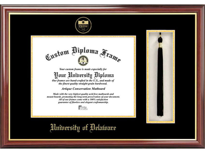 NCAA Deleware Blue Hens Tassel Box and Diploma Frame