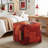 Shakia Bohemian Patchwork Handmade Silk Upholstered Ottoman Pouf
