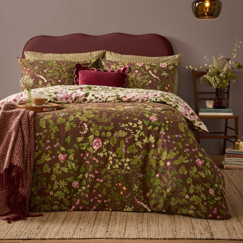 Flora Wilde Reversible Duvet Cover Set, Single Duvet Cover Set + 1 Pillowcase
